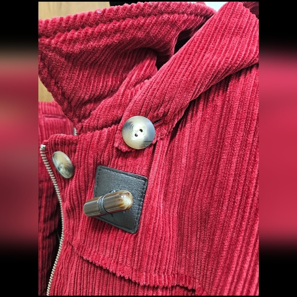 Kate Hill 100% Cotton Red Coat - Picture 4 of 6